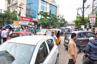 Srimanthudu Benefit Show Hungama at Siva Parvathy Theatre